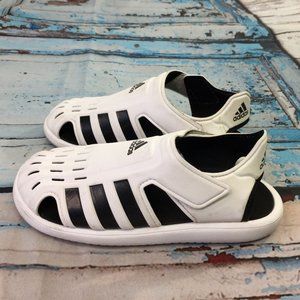 adidas Water Slide Sandal White/Black Boy's Size 2